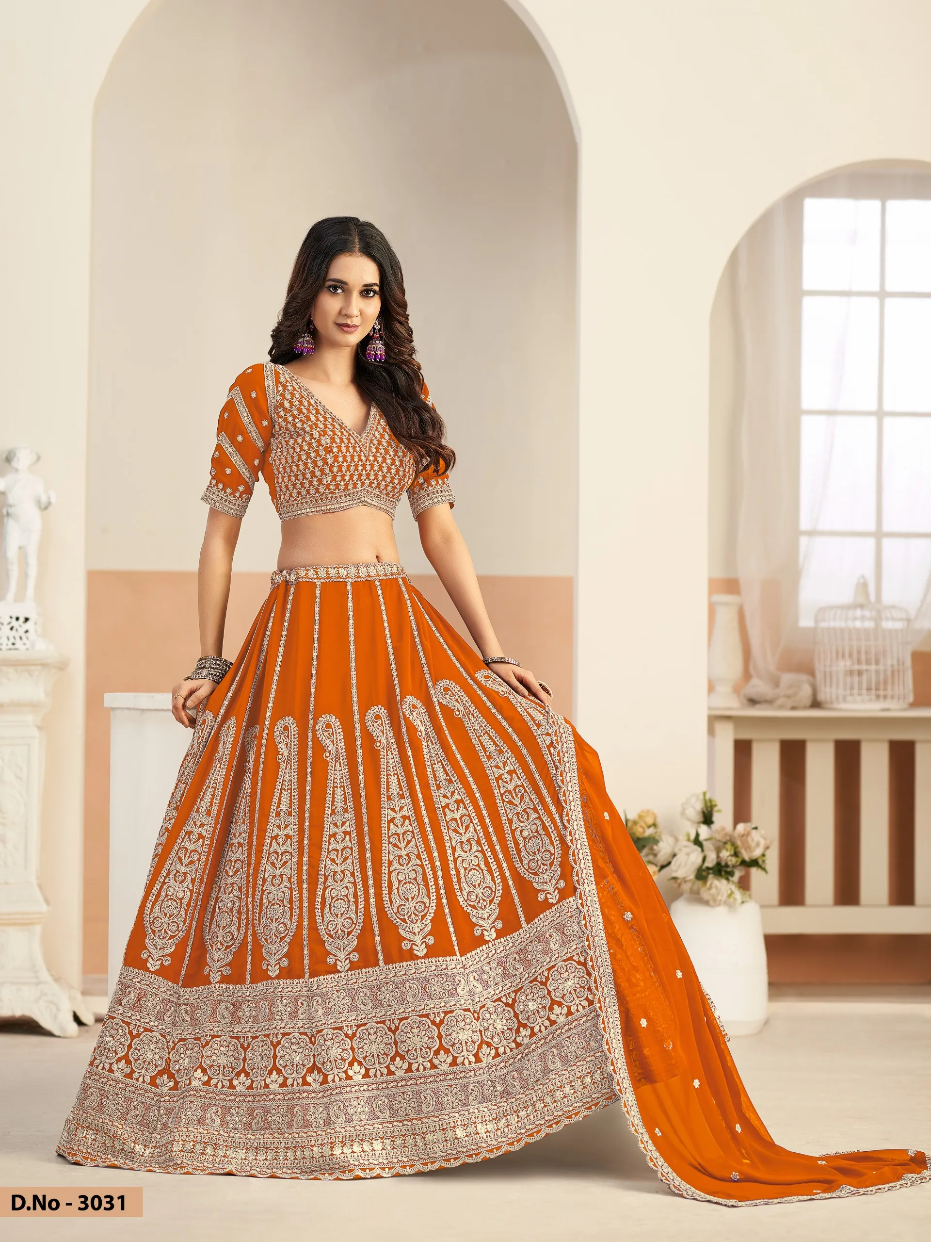 Mehvish Vol 33 Faux Georgette Embroidered Choli Set