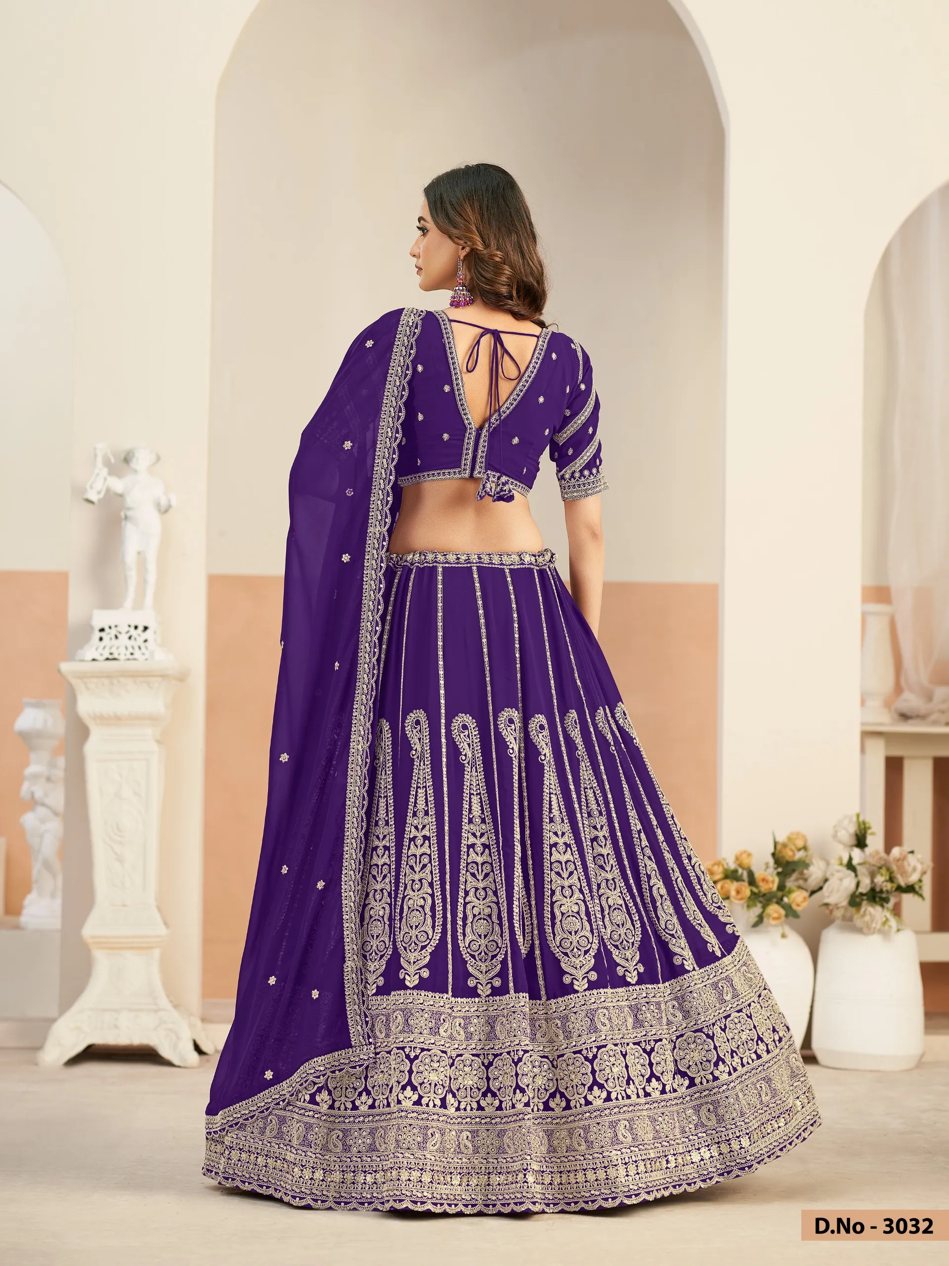 Mehvish Vol 33 Faux Georgette Embroidered Choli Set