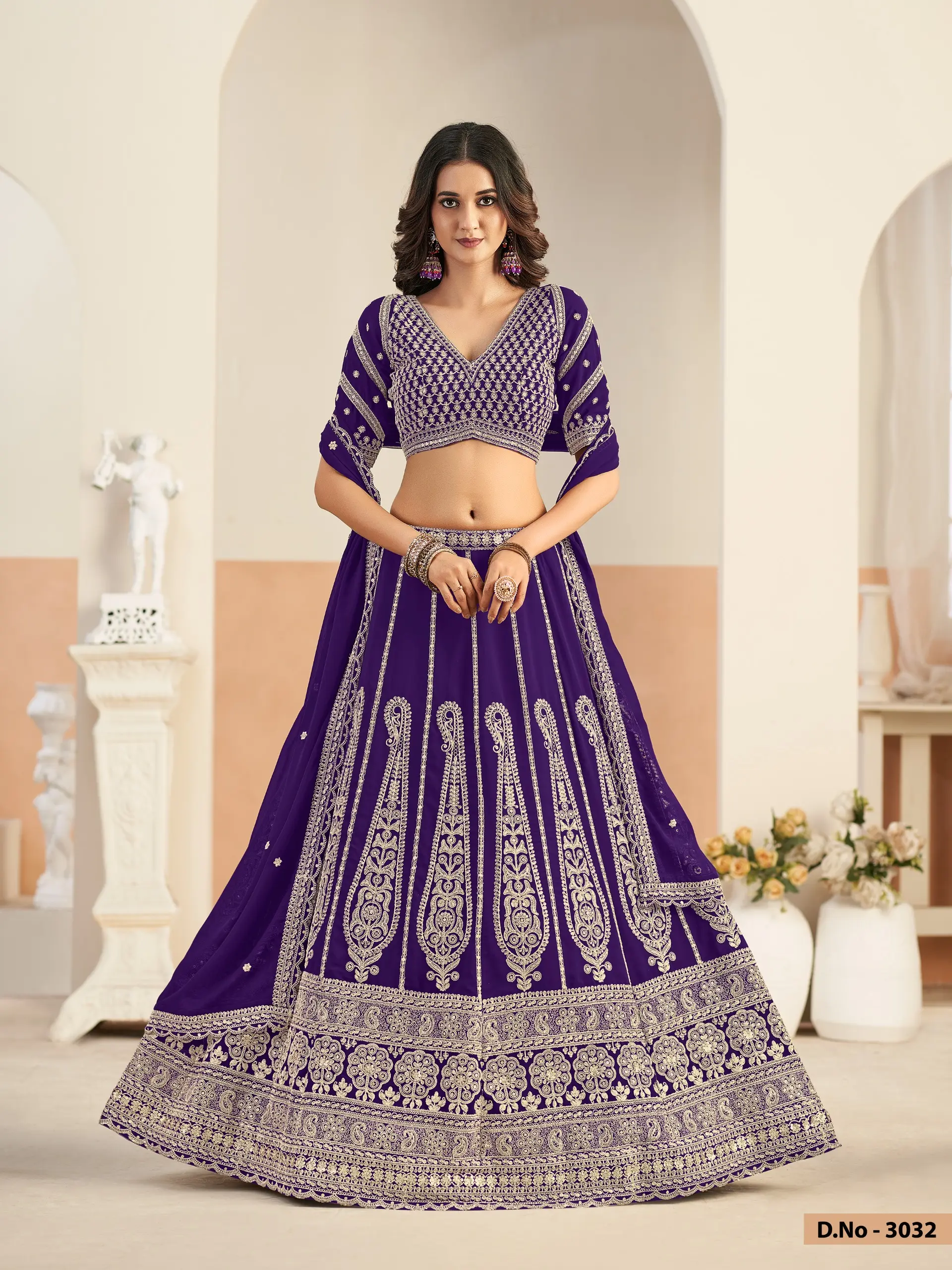 Mehvish Vol 33 Faux Georgette Embroidered Choli Set