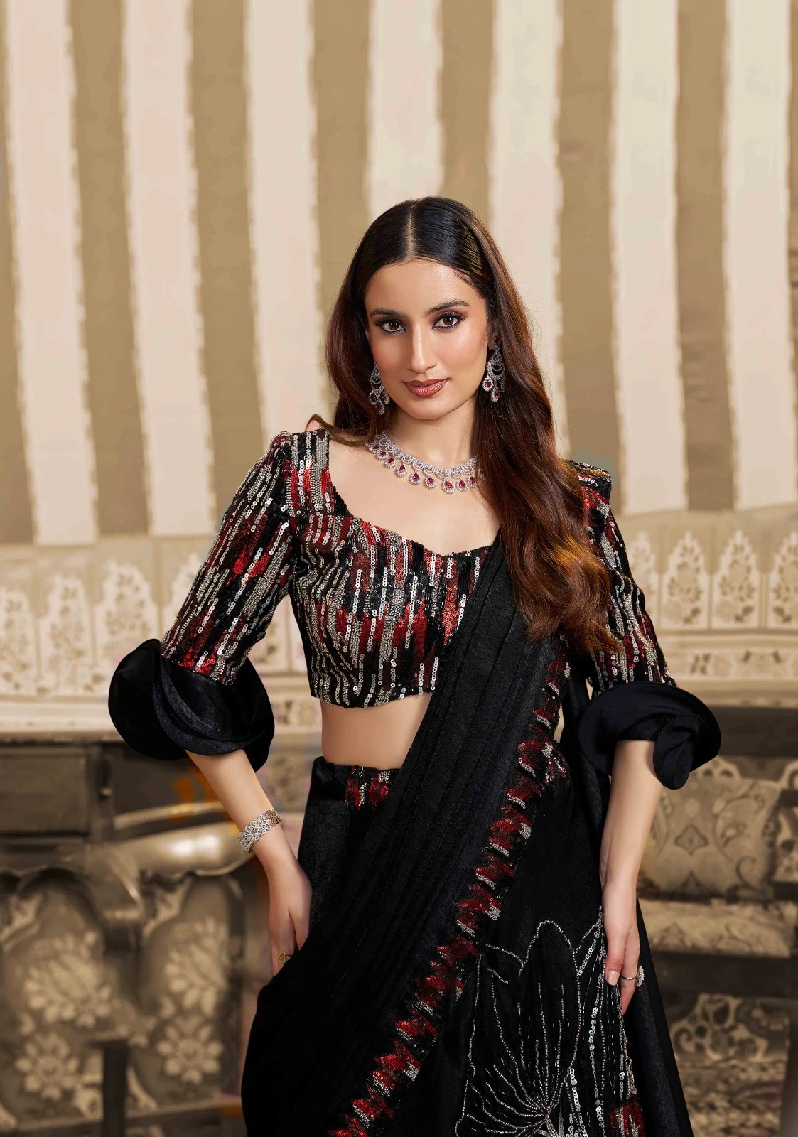 Mohmanthan 26400 Stella Designer Saree Set
