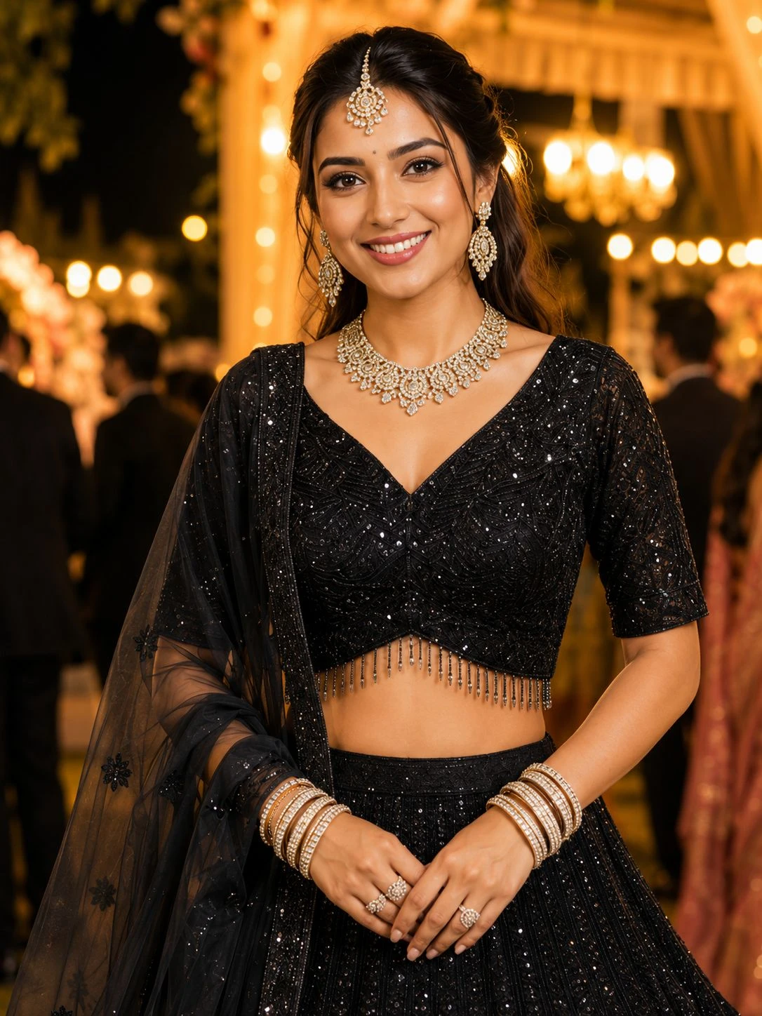Mrudangi Panchi Satin Net Wedding Choli with Beads Work