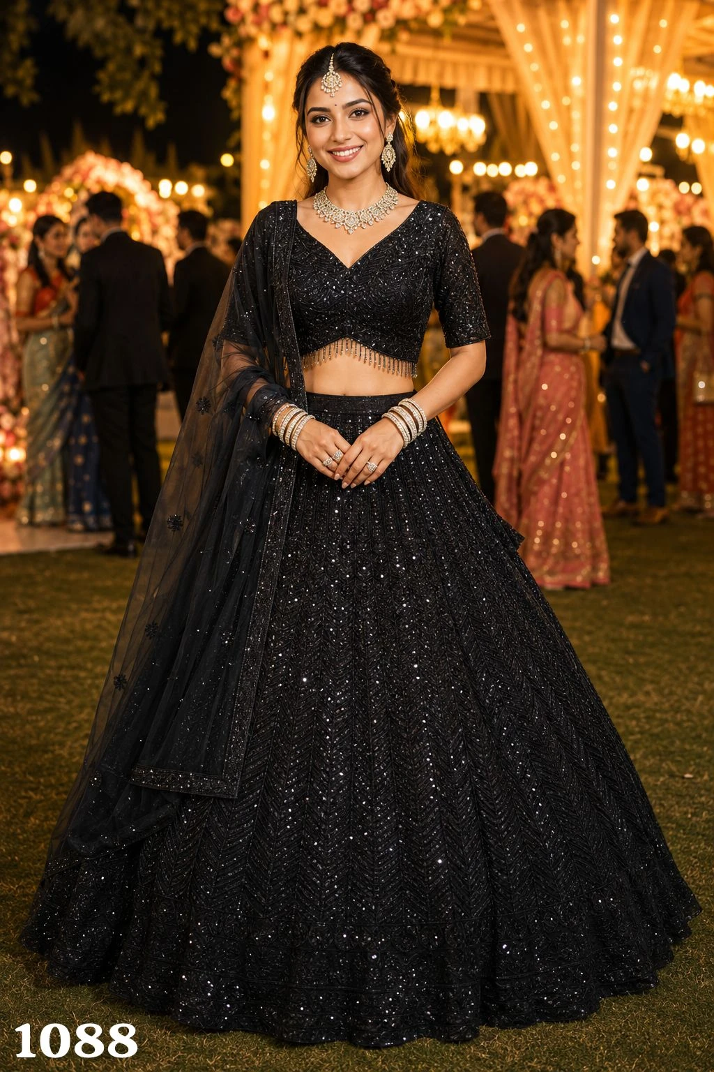 Mrudangi Panchi Satin Net Wedding Choli with Beads Work