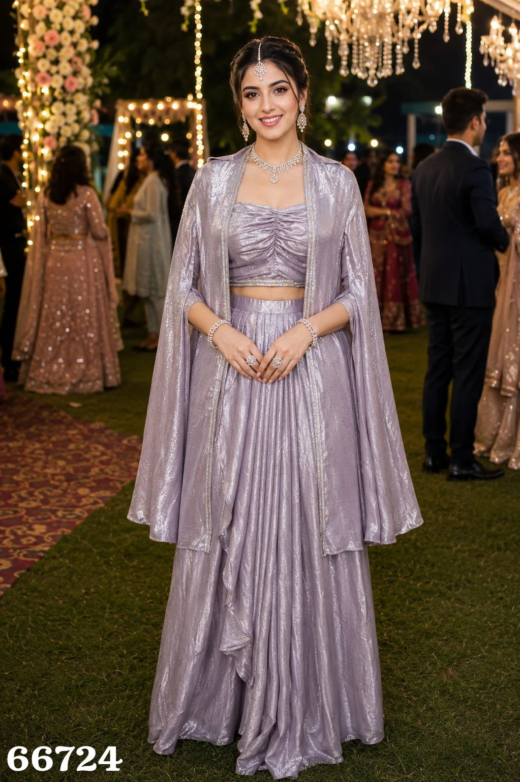 MRUDANGI Sangeet Designer Satin Set