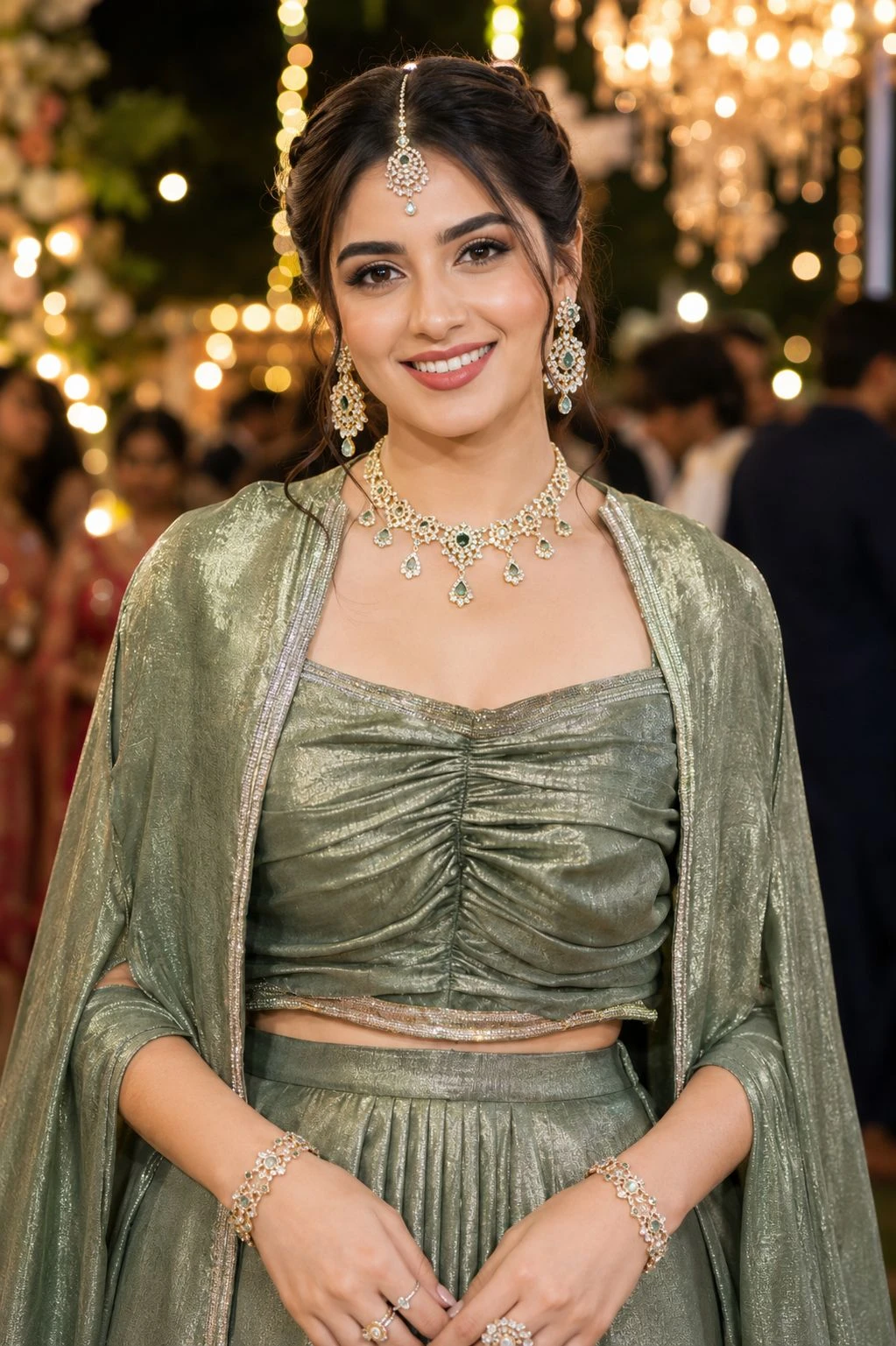 MRUDANGI Sangeet Designer Satin Set