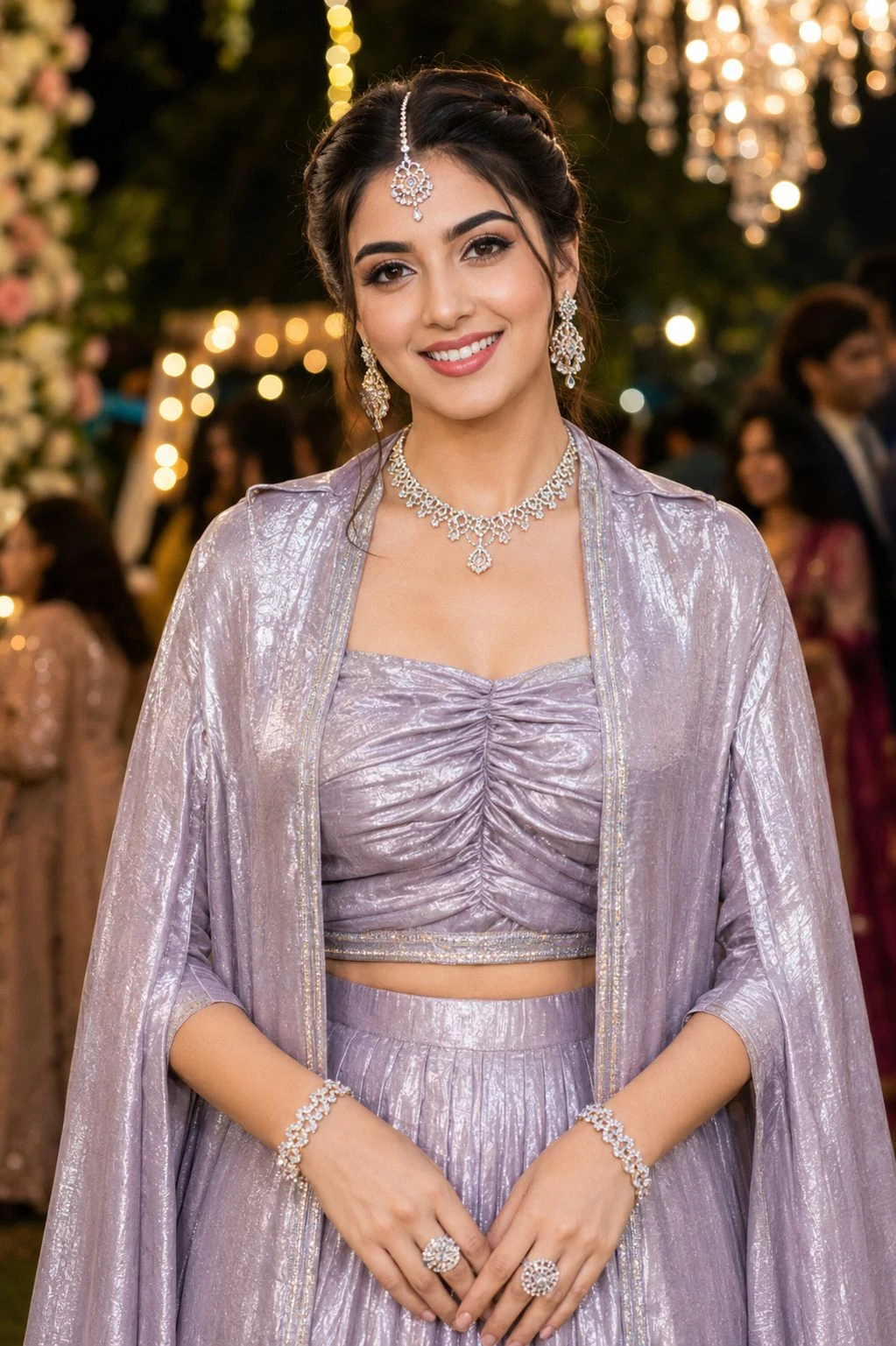 MRUDANGI Sangeet Designer Satin Set