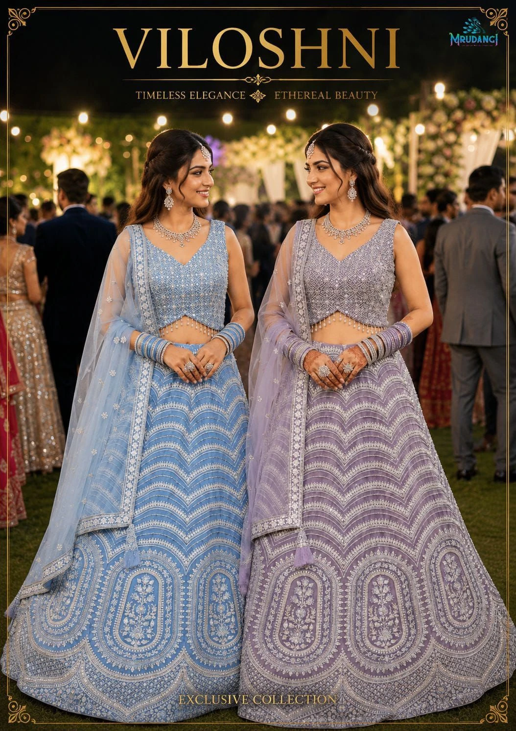 MRUDANGI VILOSHNI Heavy Net Embroidered Lehenga Collection