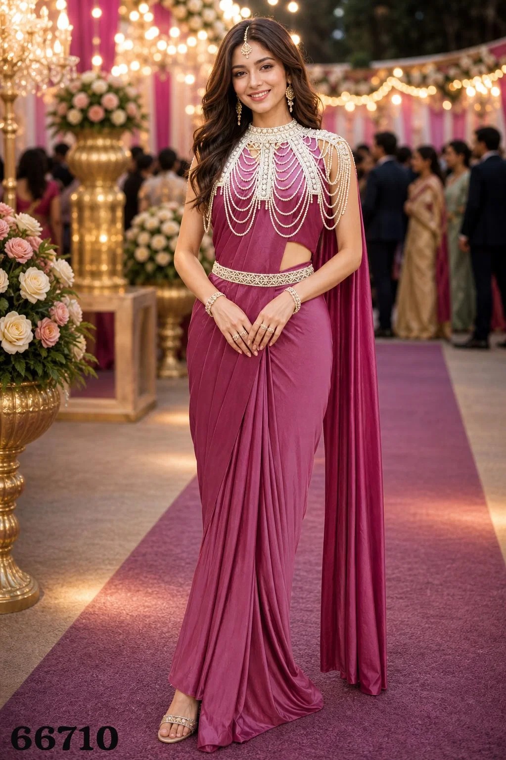 Mrudangi Vrinda Lycra Ready to Wear Designer Saree Collection
