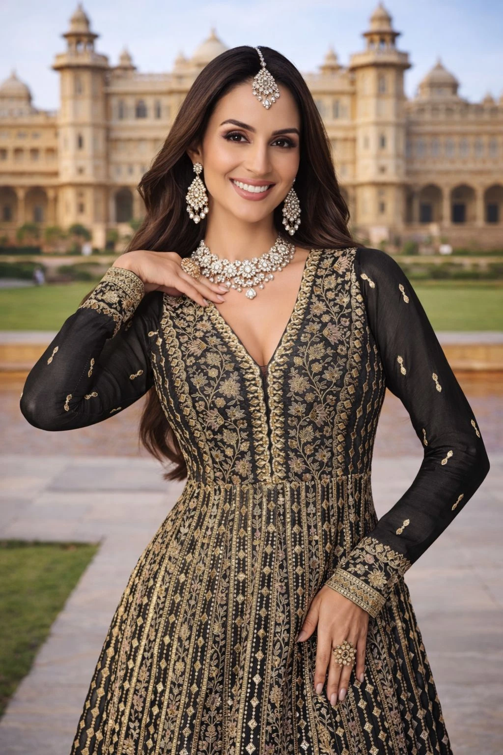 Mrudangi Zara 795 Series Designer Chinon Silk Suit Collection