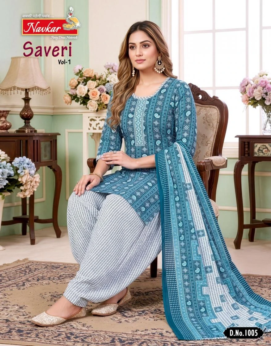 Navkar Saveri Vol 1 Patiyala Suit Set
