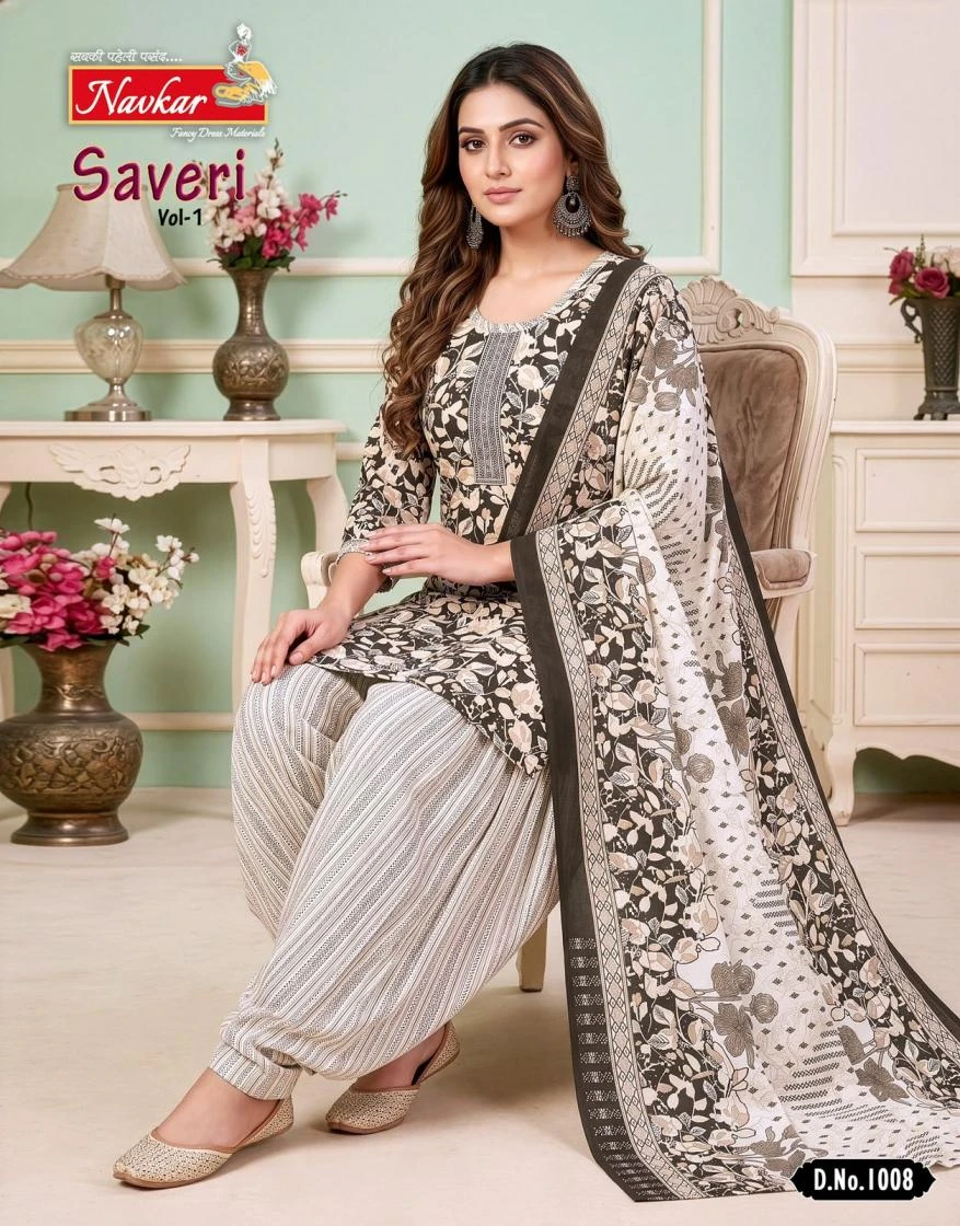 Navkar Saveri Vol 1 Patiyala Suit Set