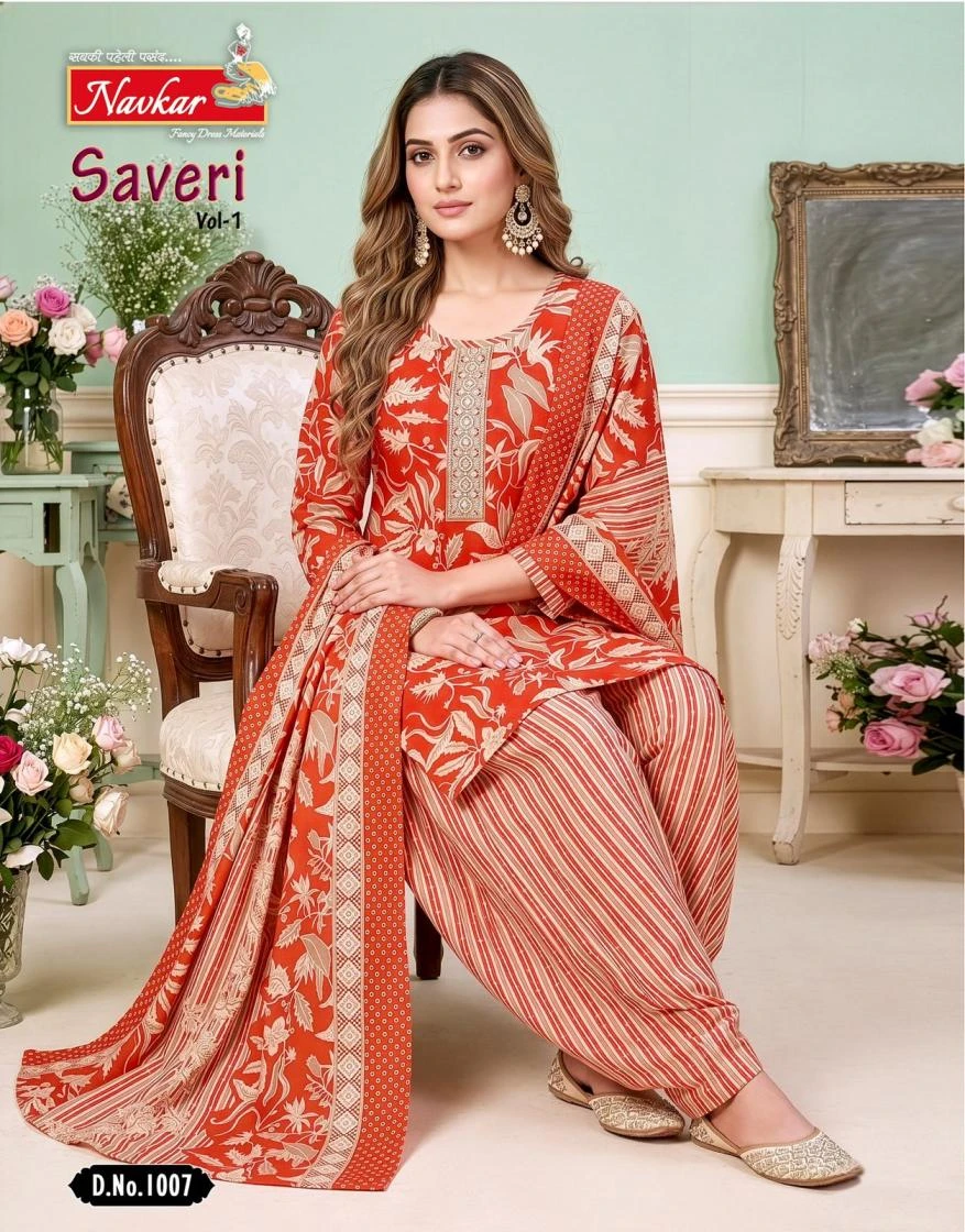 Navkar Saveri Vol 1 Patiyala Suit Set
