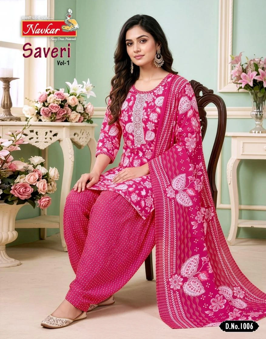 Navkar Saveri Vol 1 Patiyala Suit Set