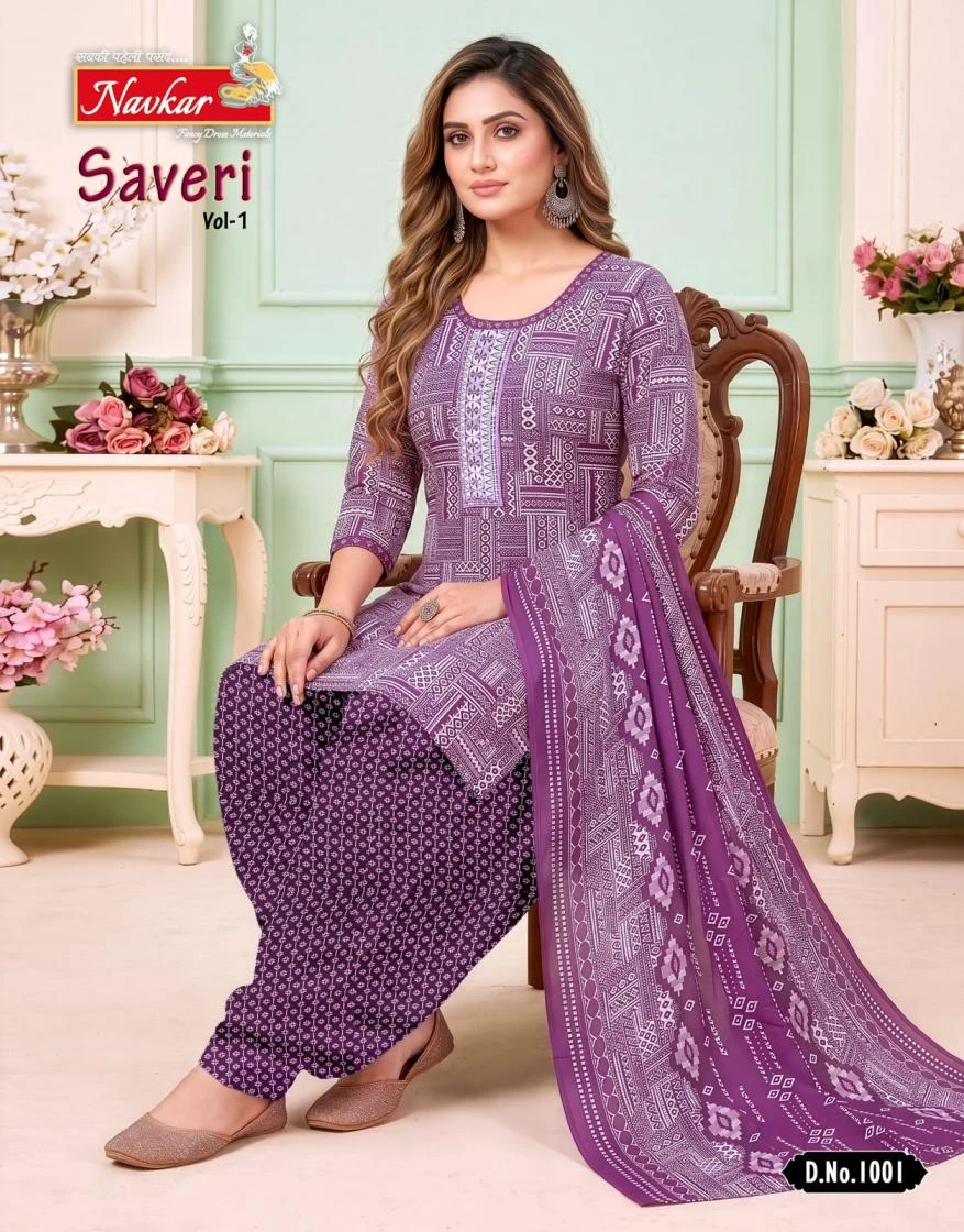 Navkar Saveri Vol 1 Patiyala Suit Set