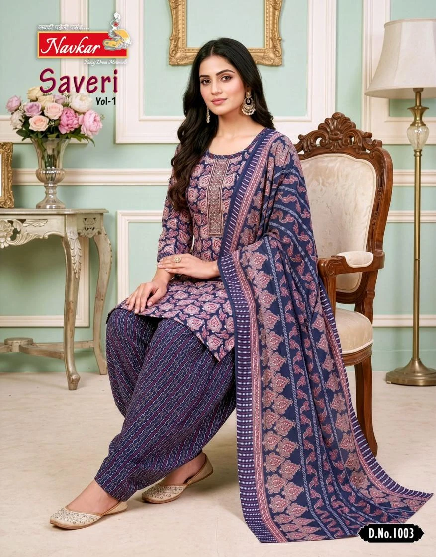 Navkar Saveri Vol 1 Patiyala Suit Set