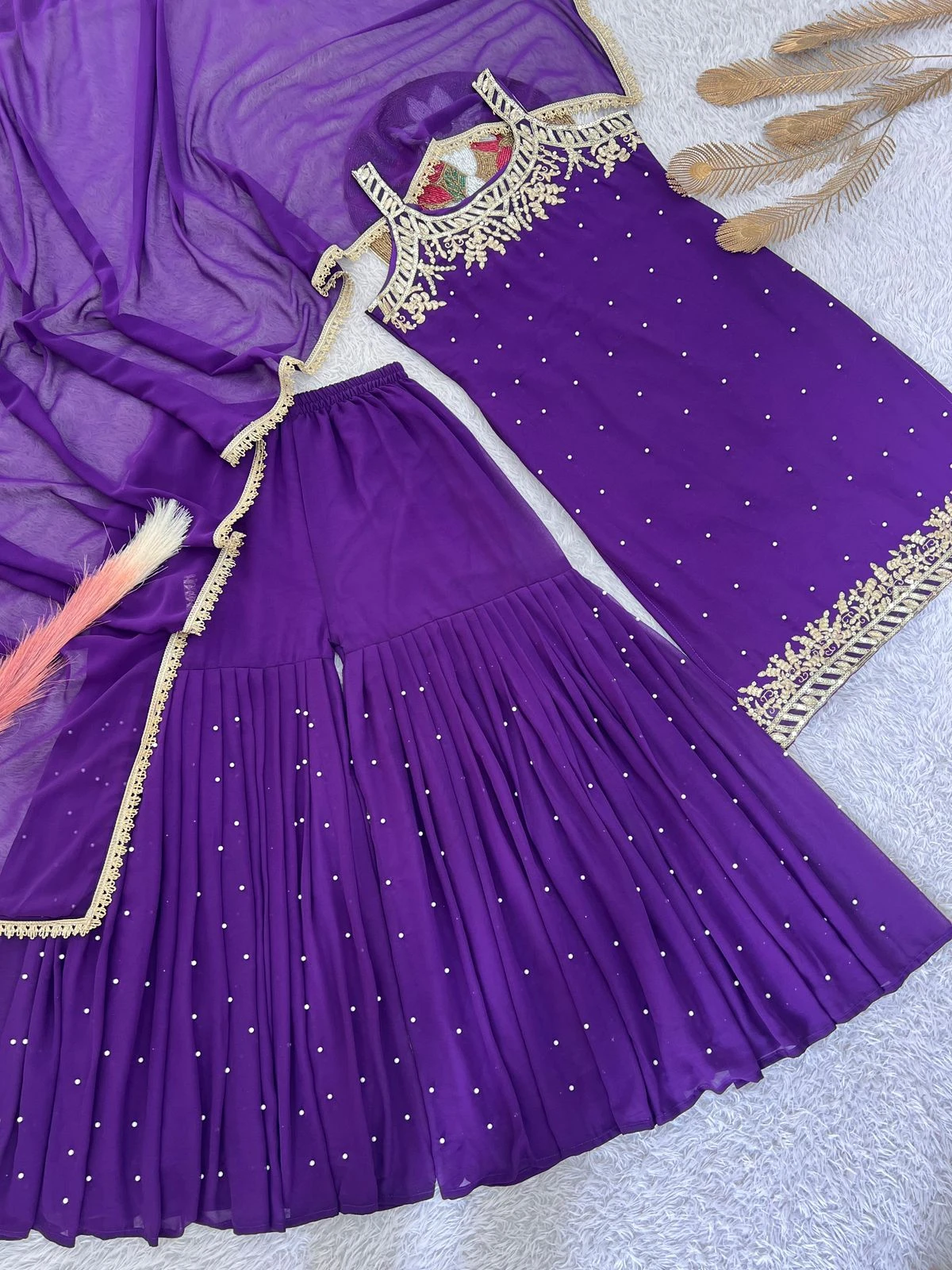 Premium Embroidery Sharara Suit Collection