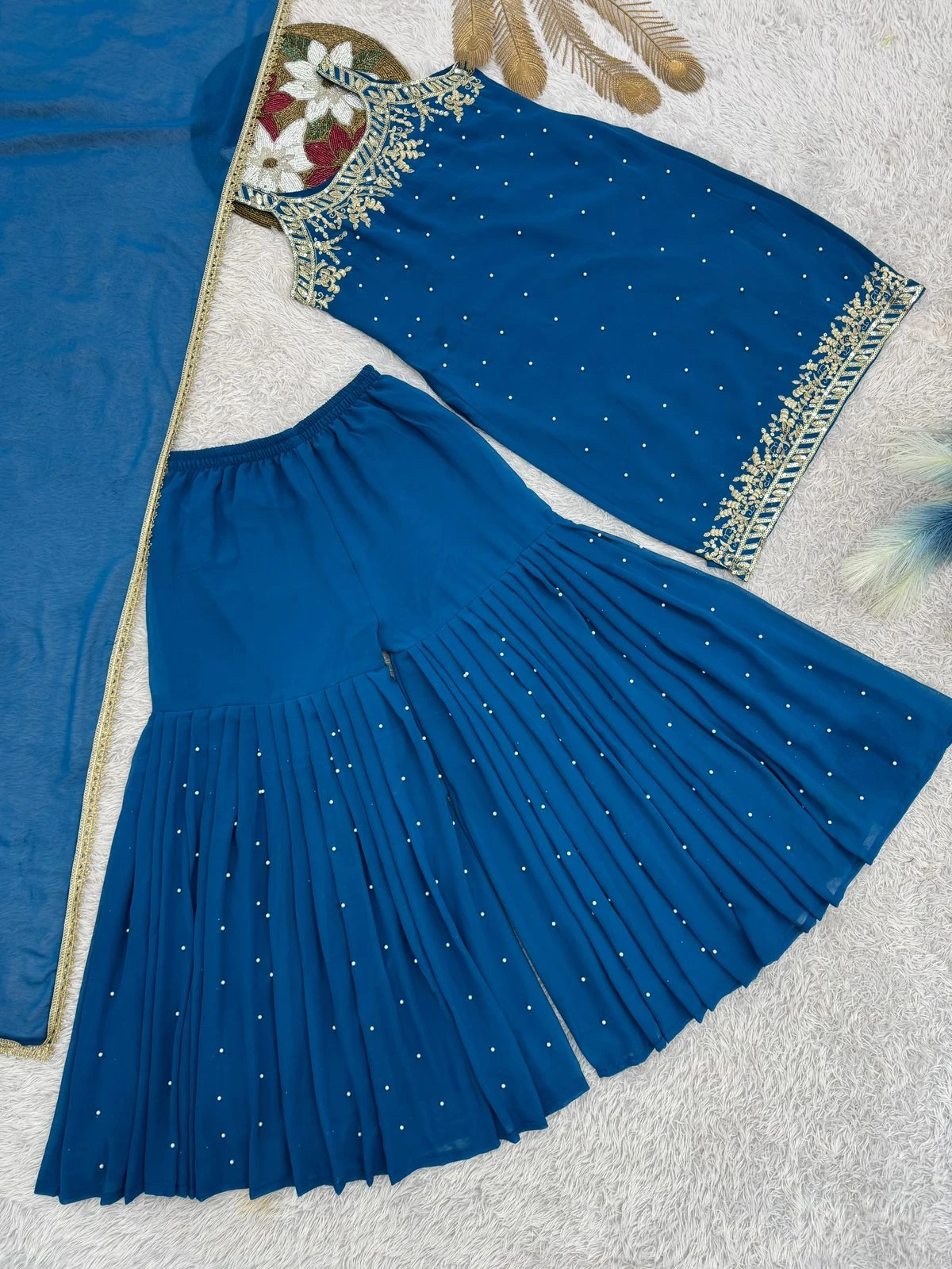 Premium Embroidery Sharara Suit Collection