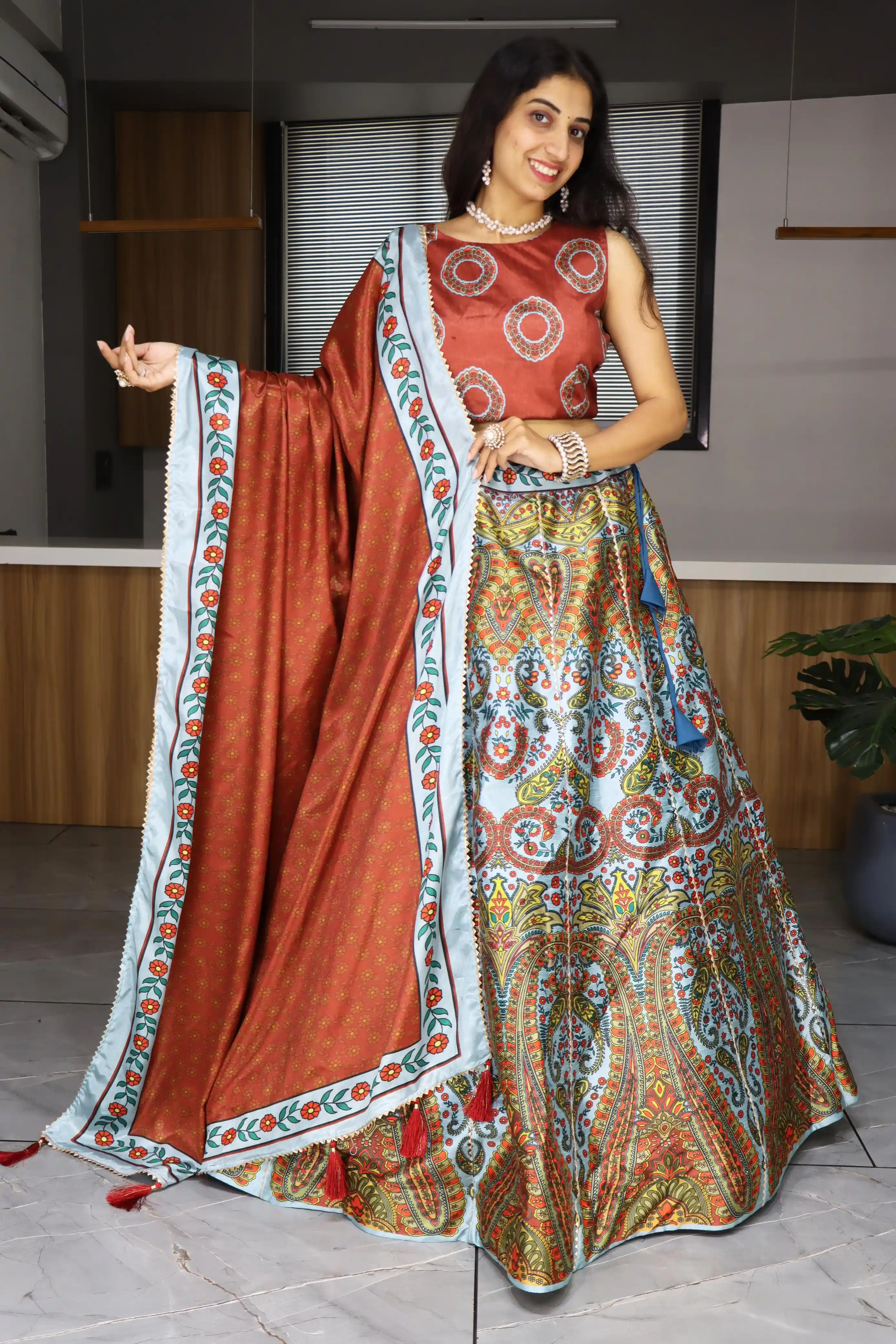 Printed Lehenga Collection GRTN7140 Series