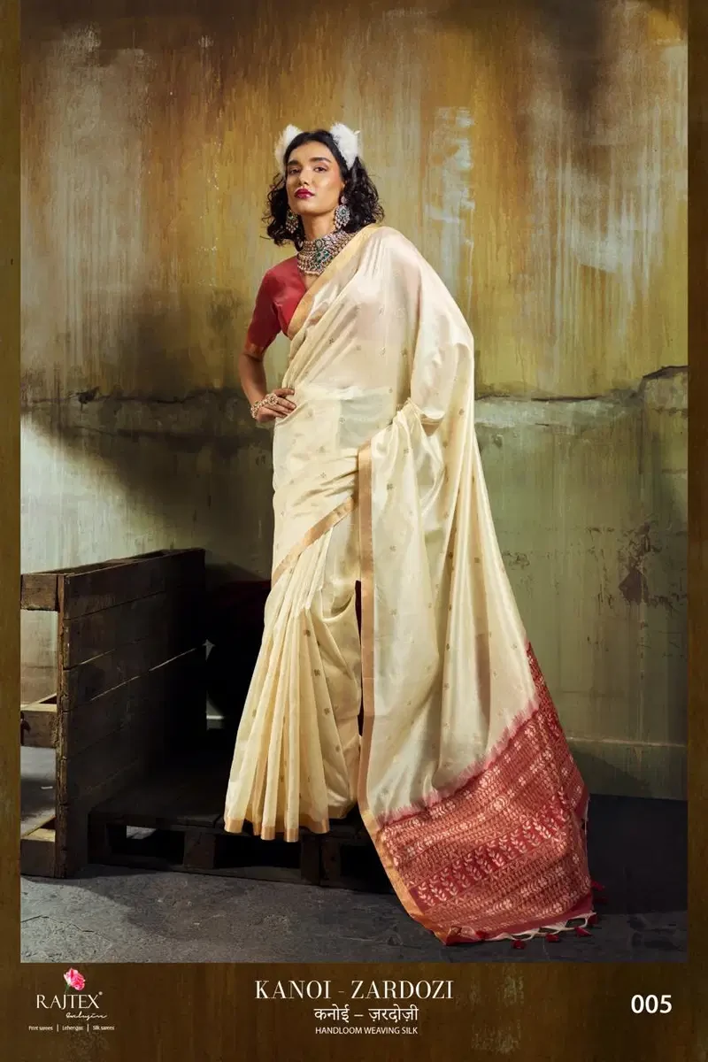 Rajtex Kanoi Zardozi Handloom Weaving Silk Saree Collection