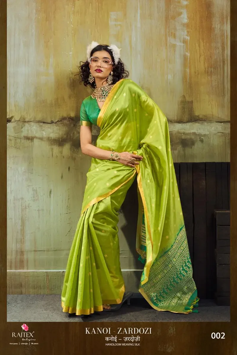 Rajtex Kanoi Zardozi Handloom Weaving Silk Saree Collection