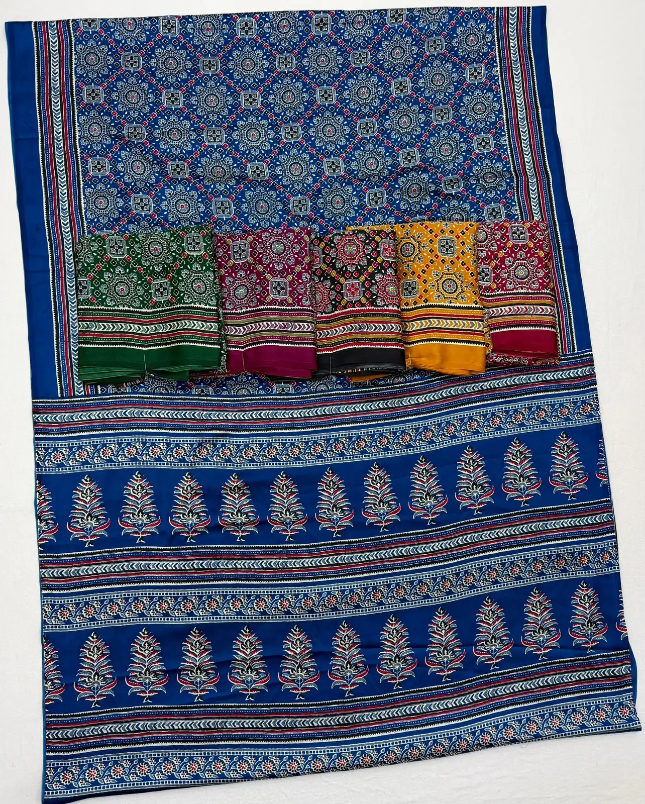 Rajtex Pure Ajrakh 035 Modal Satin Ajrakh Printed Saree Collection