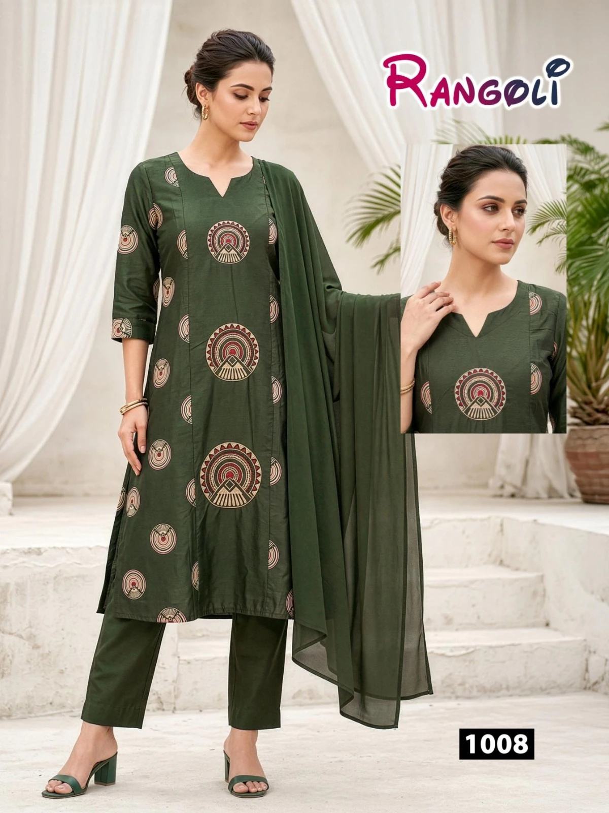 RANGOLI RANGOLI 3PCS Rayon Slub Collection