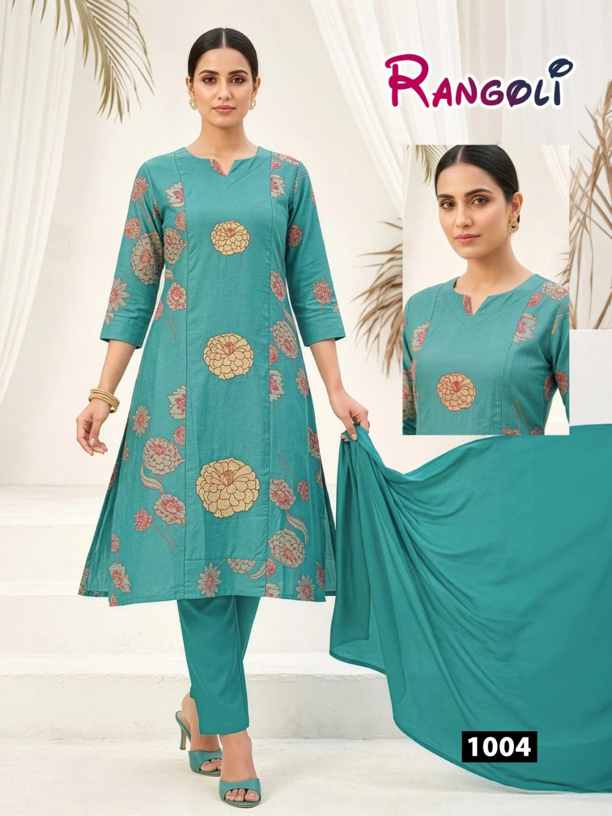 RANGOLI RANGOLI 3PCS Rayon Slub Collection