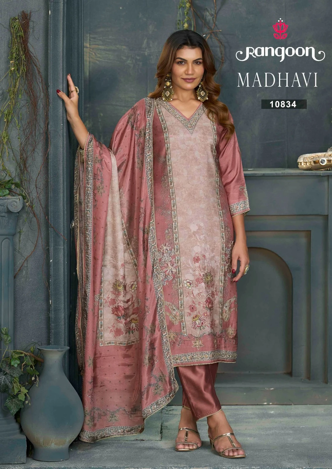 Rangoon Madhavi Muslin Suit