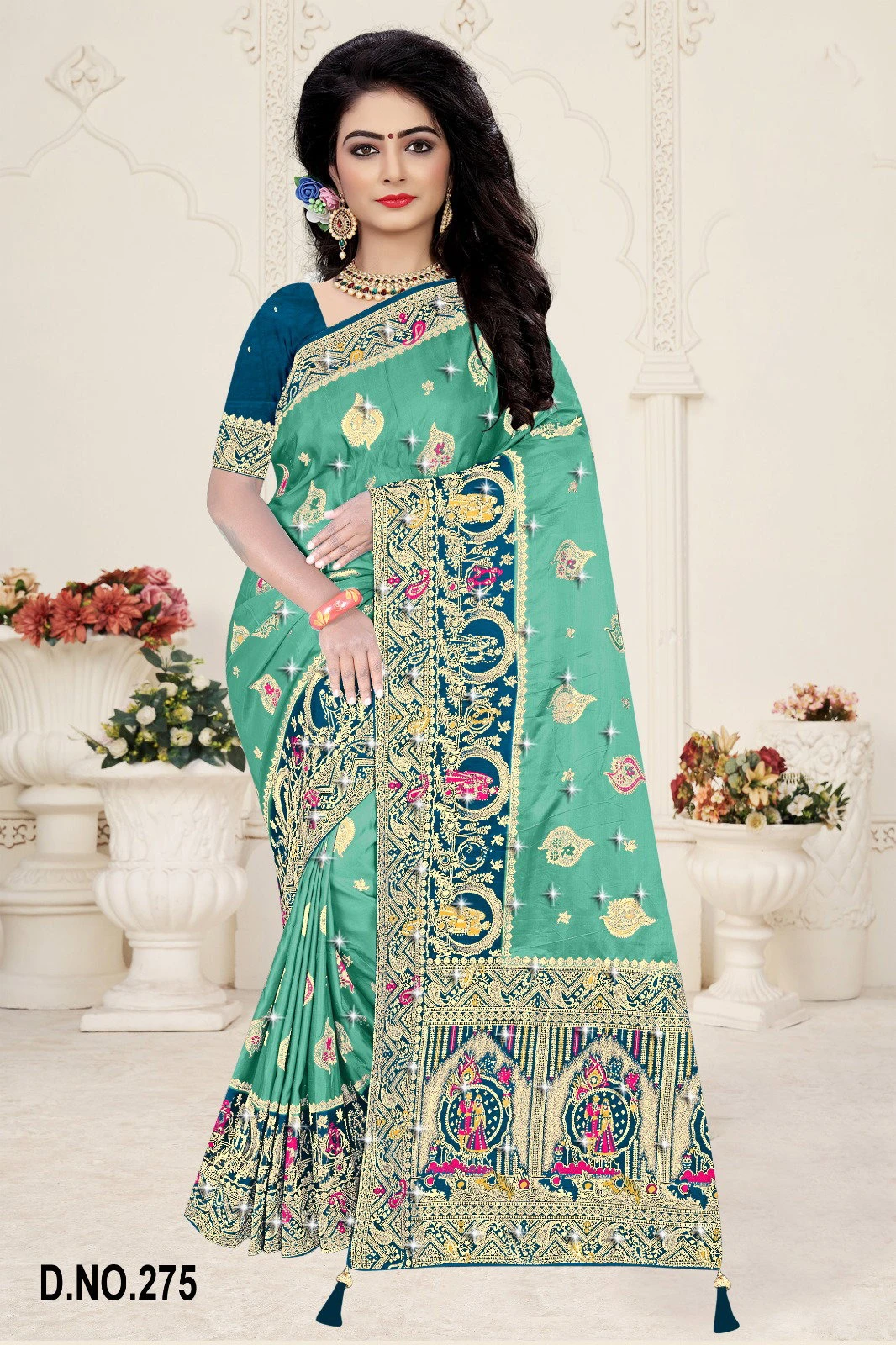 Reva Panghat Nylone Sattin Swaroski Vol 1 Satin Saree Collection