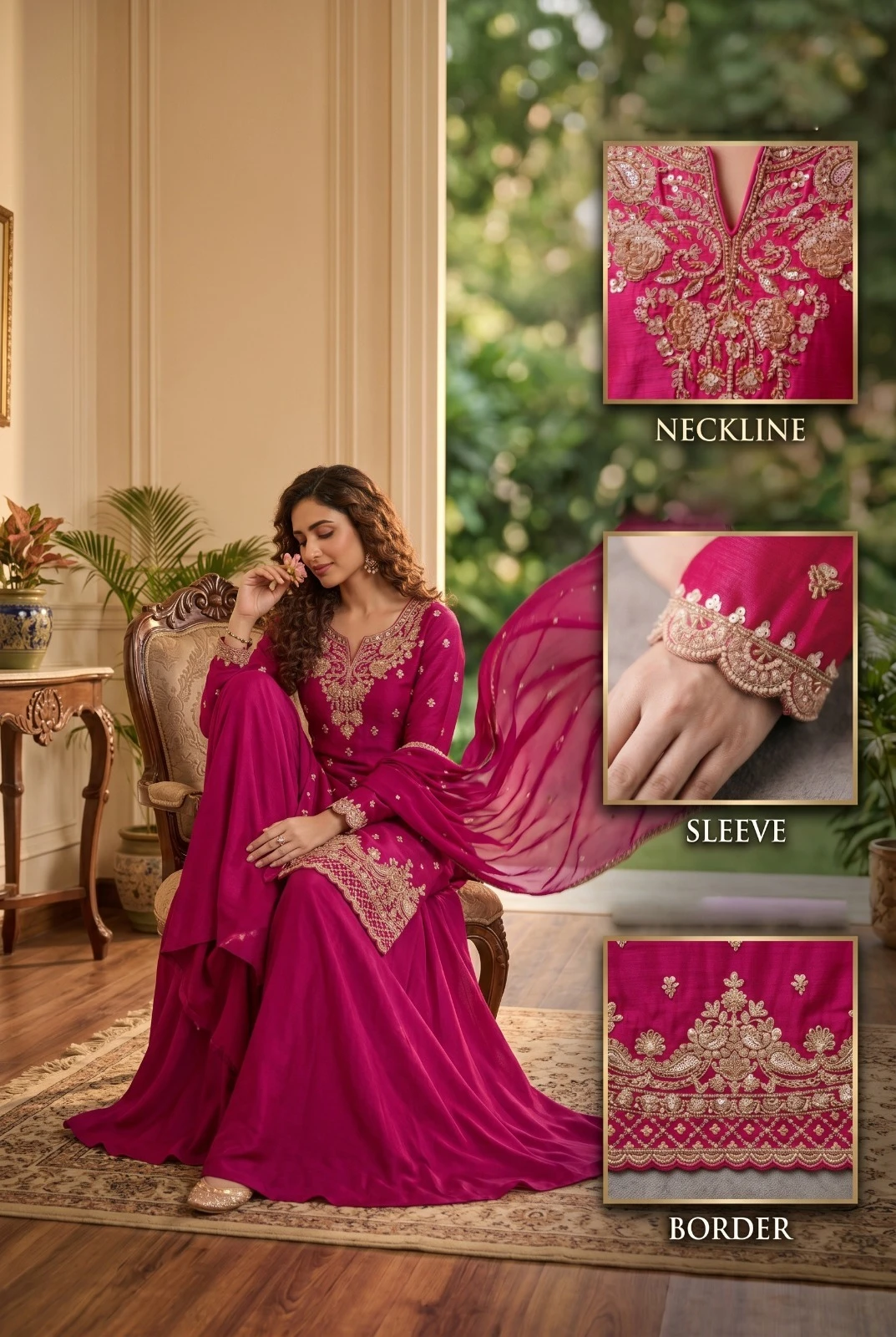 Roohaa Vol 21 Premium Chinon Suit