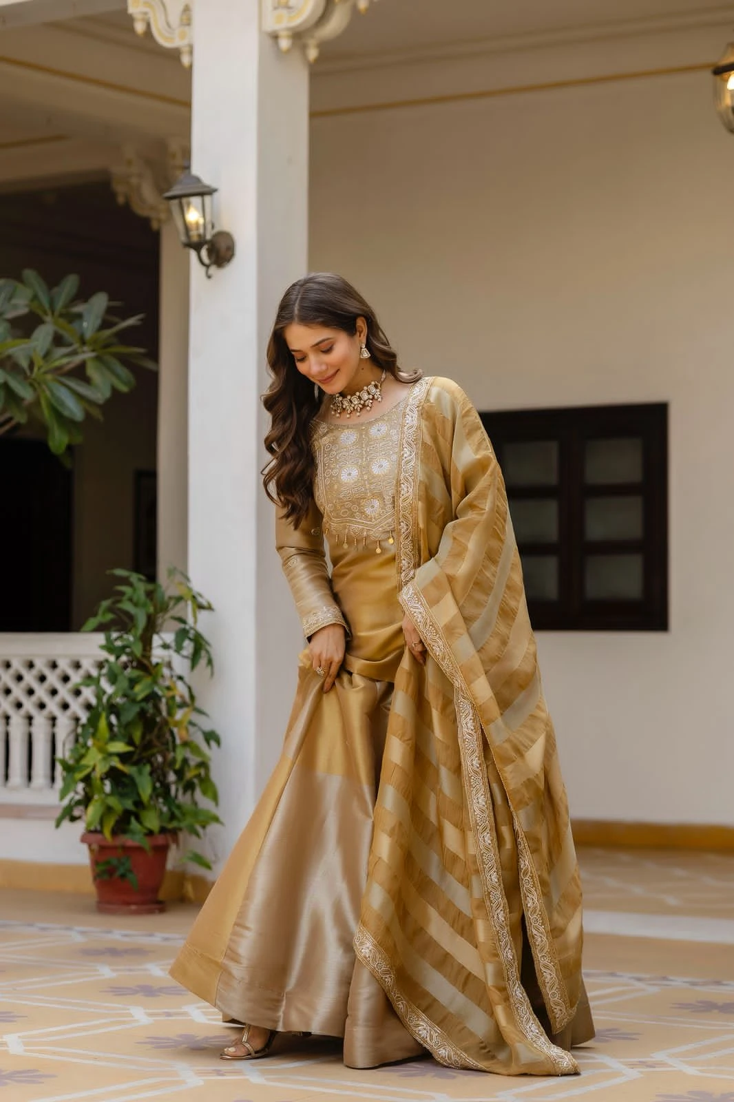 RR-44 Banarasi Viscous Lehenga Skirt Set