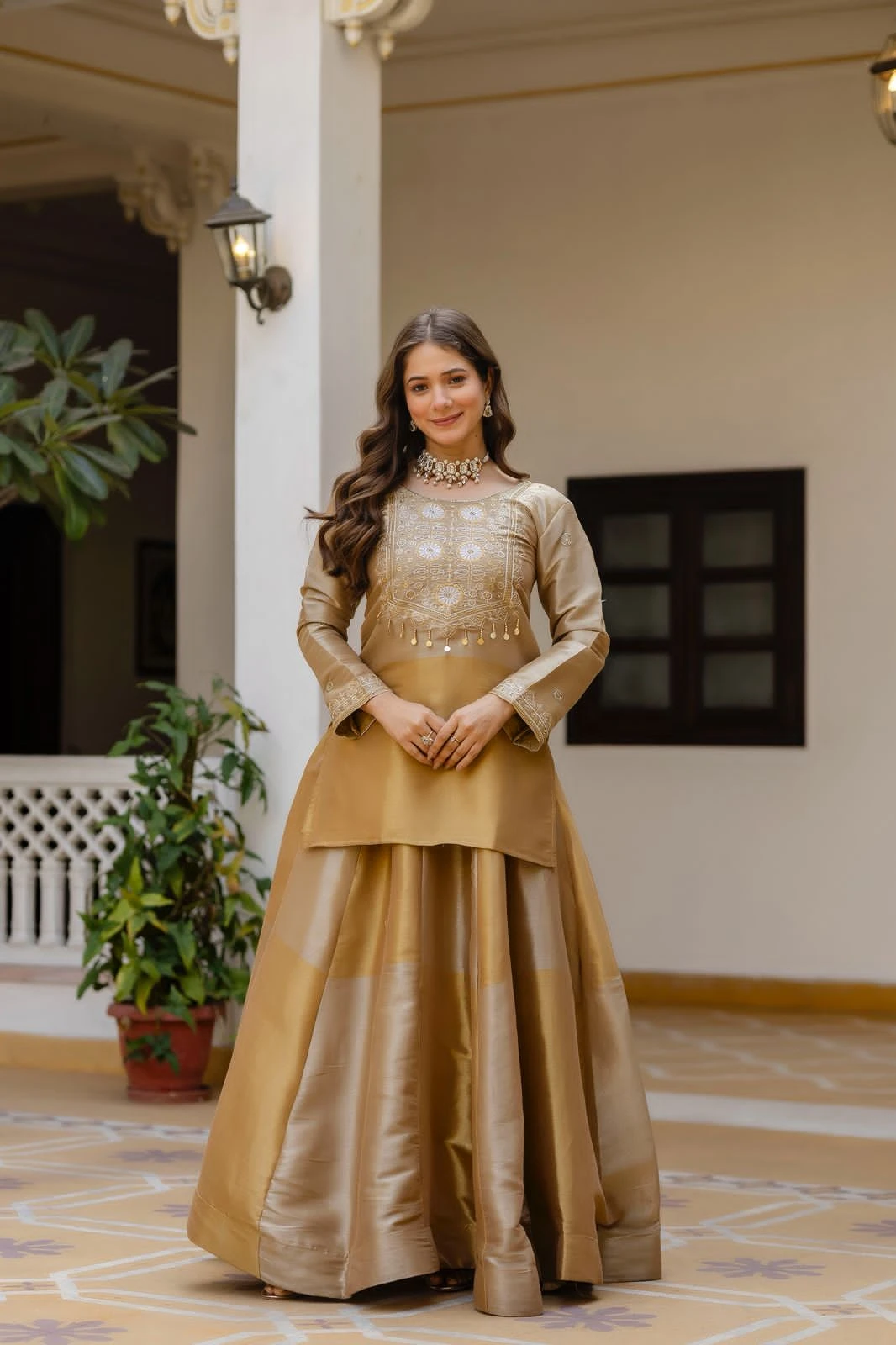 RR-44 Banarasi Viscous Lehenga Skirt Set