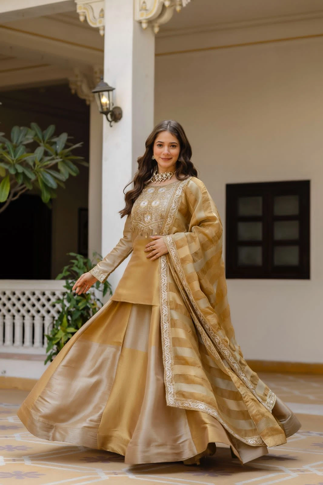 RR-44 Banarasi Viscous Lehenga Skirt Set