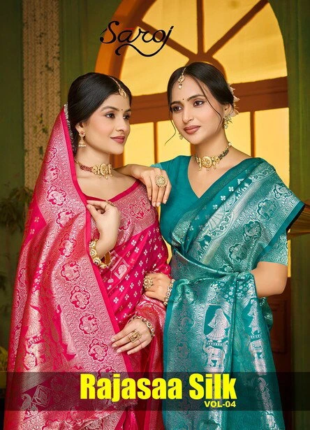 Saroj Rajasaa Silk Vol 4 Silk Wedding Wear Saree Collection