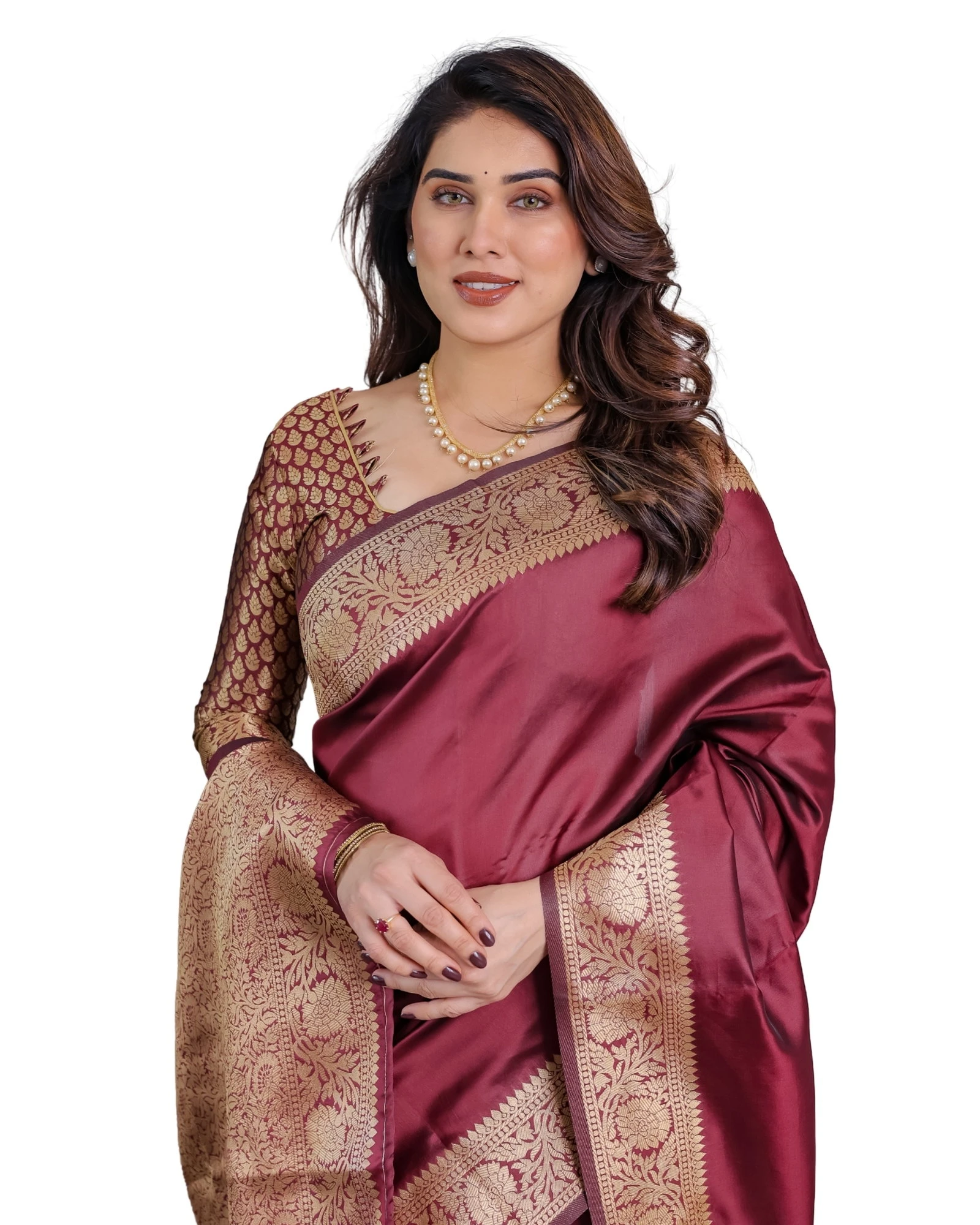 Sh Jcq 02 Soft Lichi Silk Zari Woven Saree Collection