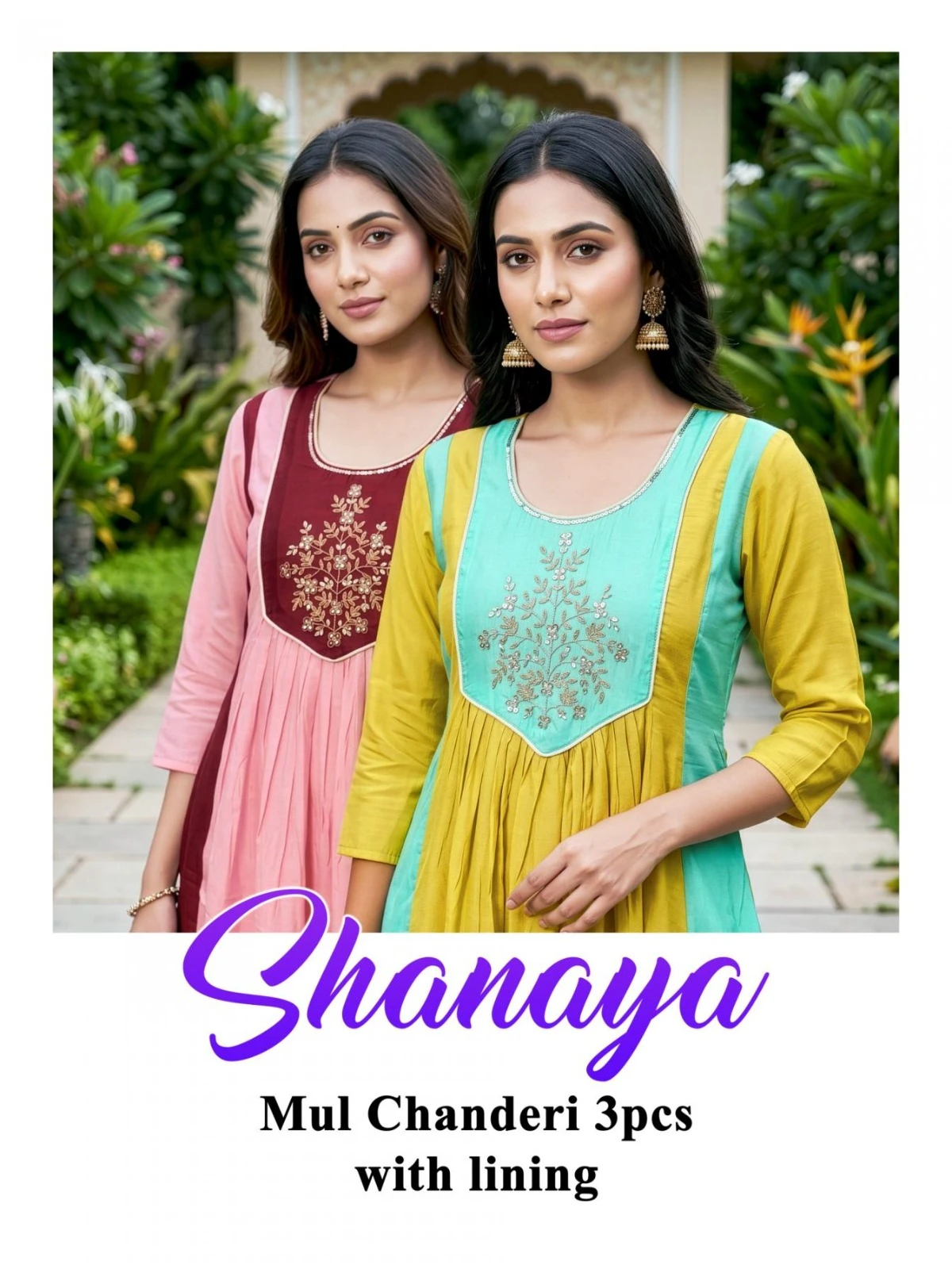 Shanaya Heavy Mul Chanderi 3PCS Suit Set