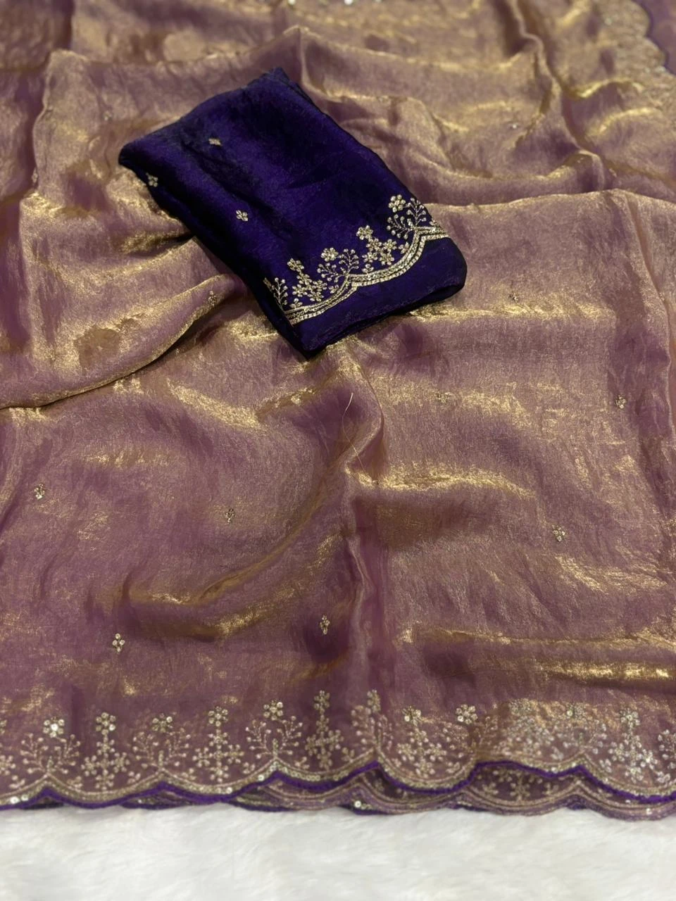 Shradha Ah Luxe Fendi Satin Sequence Party Wear Saree Collection