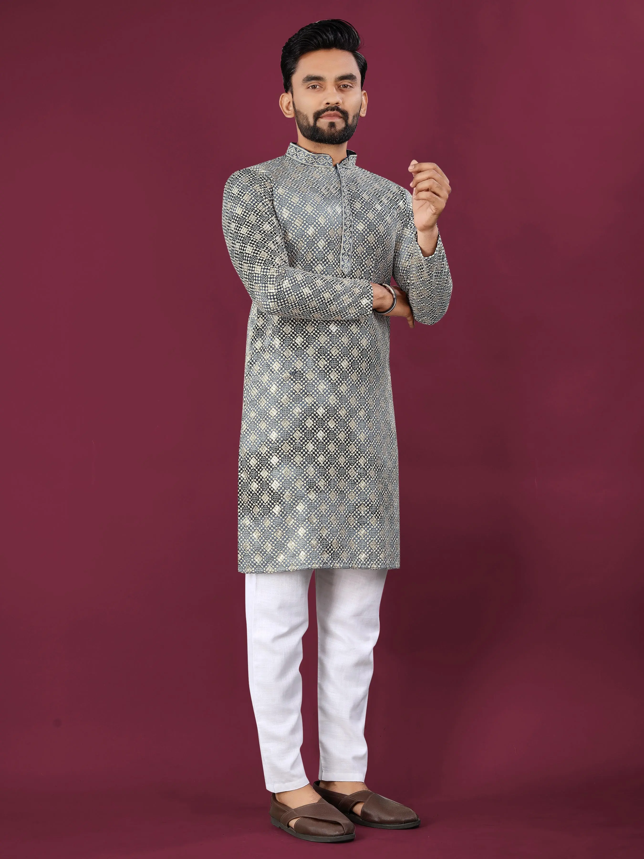 Sibory Luckhnowi Chikankari Kurta Pajama Collection