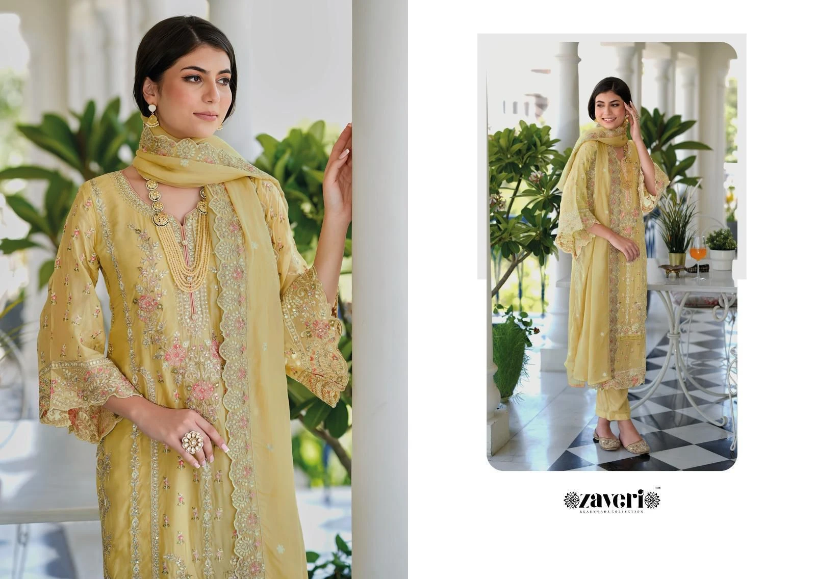 Soft Organza Embroidery Work Suit With Silk Bottom And Dupatta