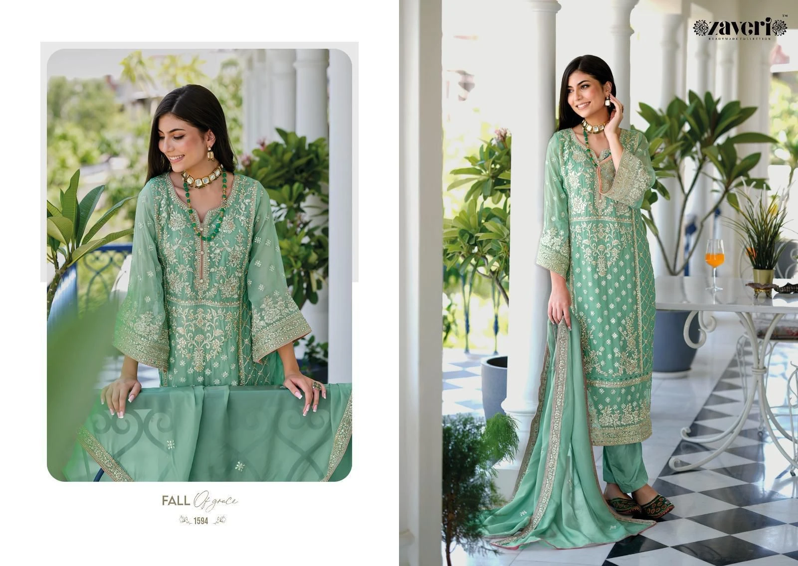 Soft Organza Embroidery Work Suit With Silk Bottom And Dupatta