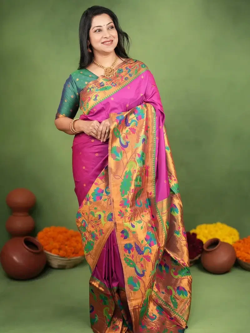 Soft Silk 005 Soft Paithani Silk Zari Worked Saree Collection