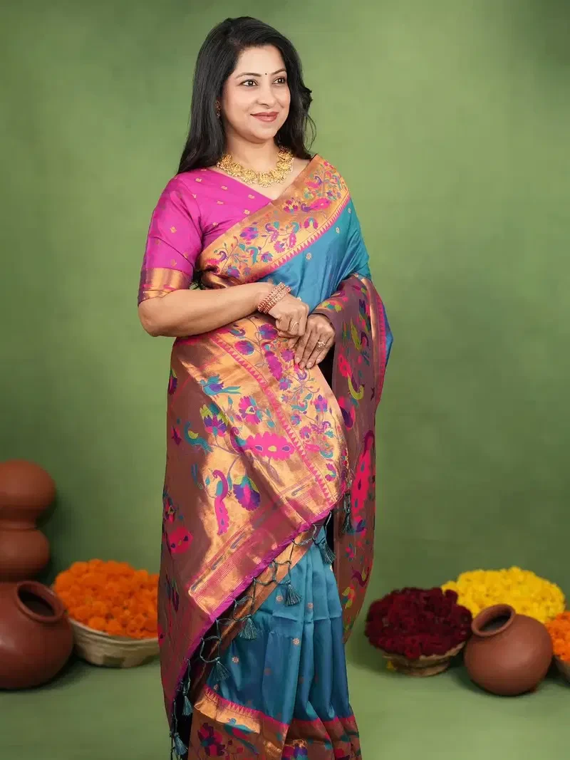 Soft Silk 005 Soft Paithani Silk Zari Worked Saree Collection