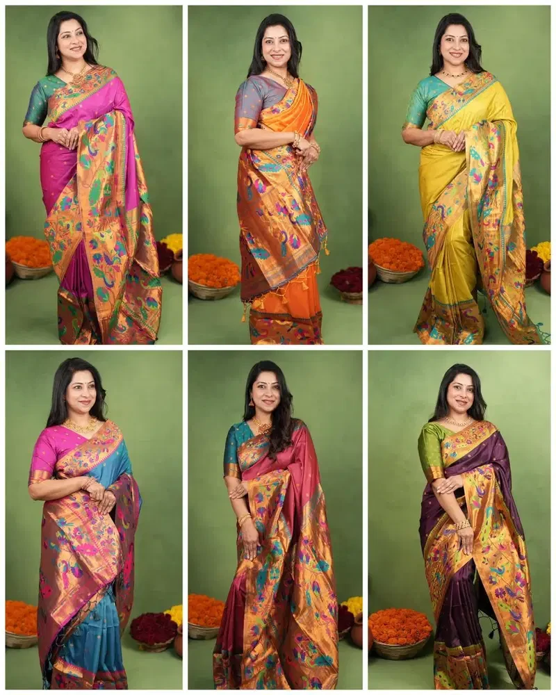 Soft Silk 005 Soft Paithani Silk Zari Worked Saree Collection