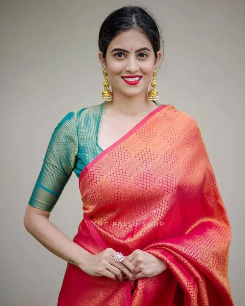 Soft Silk 4099 Lichi Silk with Jacquard Work Saree