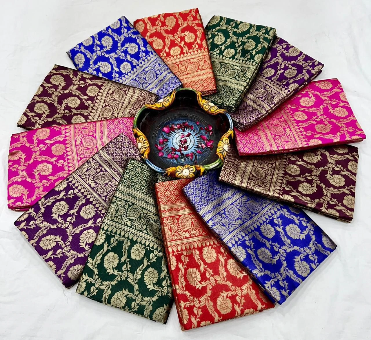 Soft Silk 5010 Lichi Jacquard Work Fancy Saree Collection