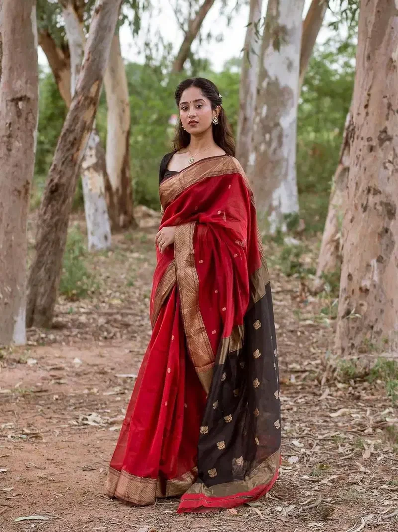 Soft Silk 5060 Linen Slub Weaving Saree Collection