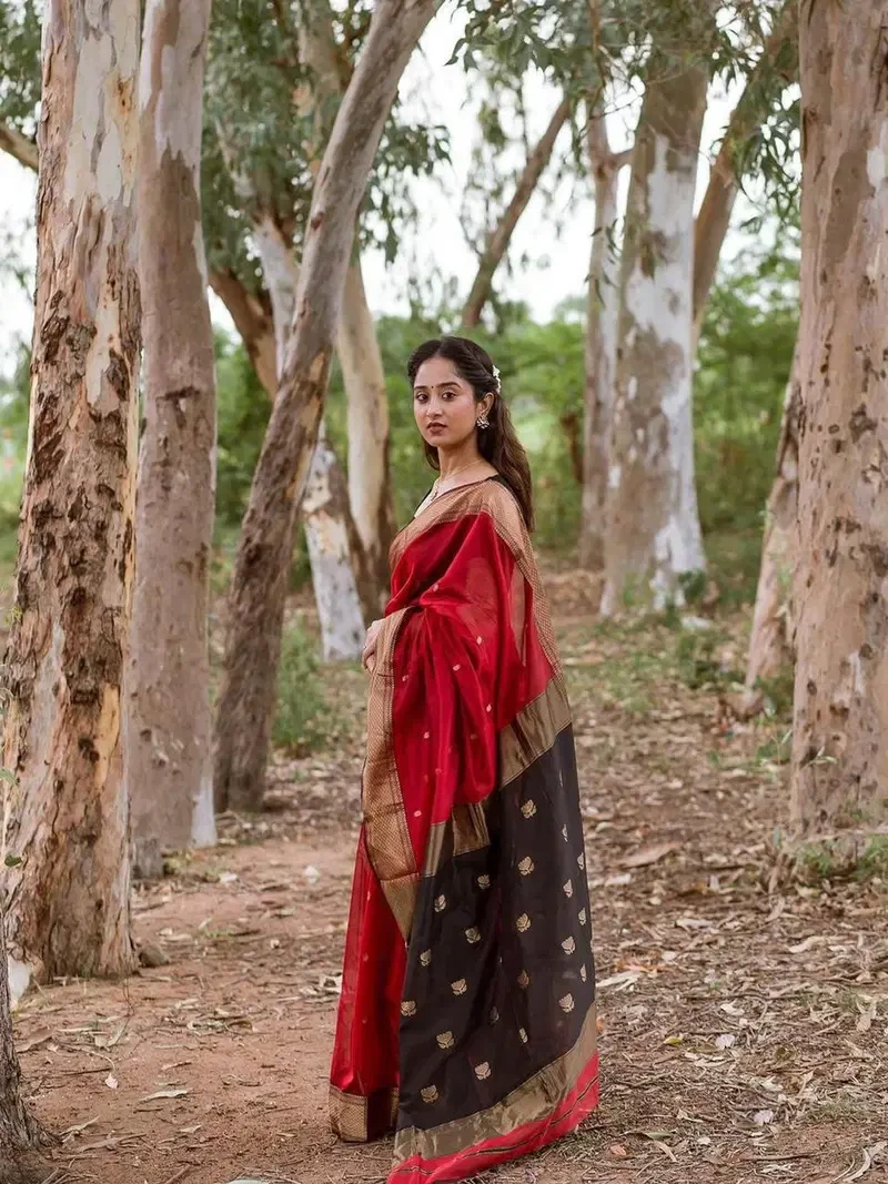 Soft Silk 5060 Linen Slub Weaving Saree Collection