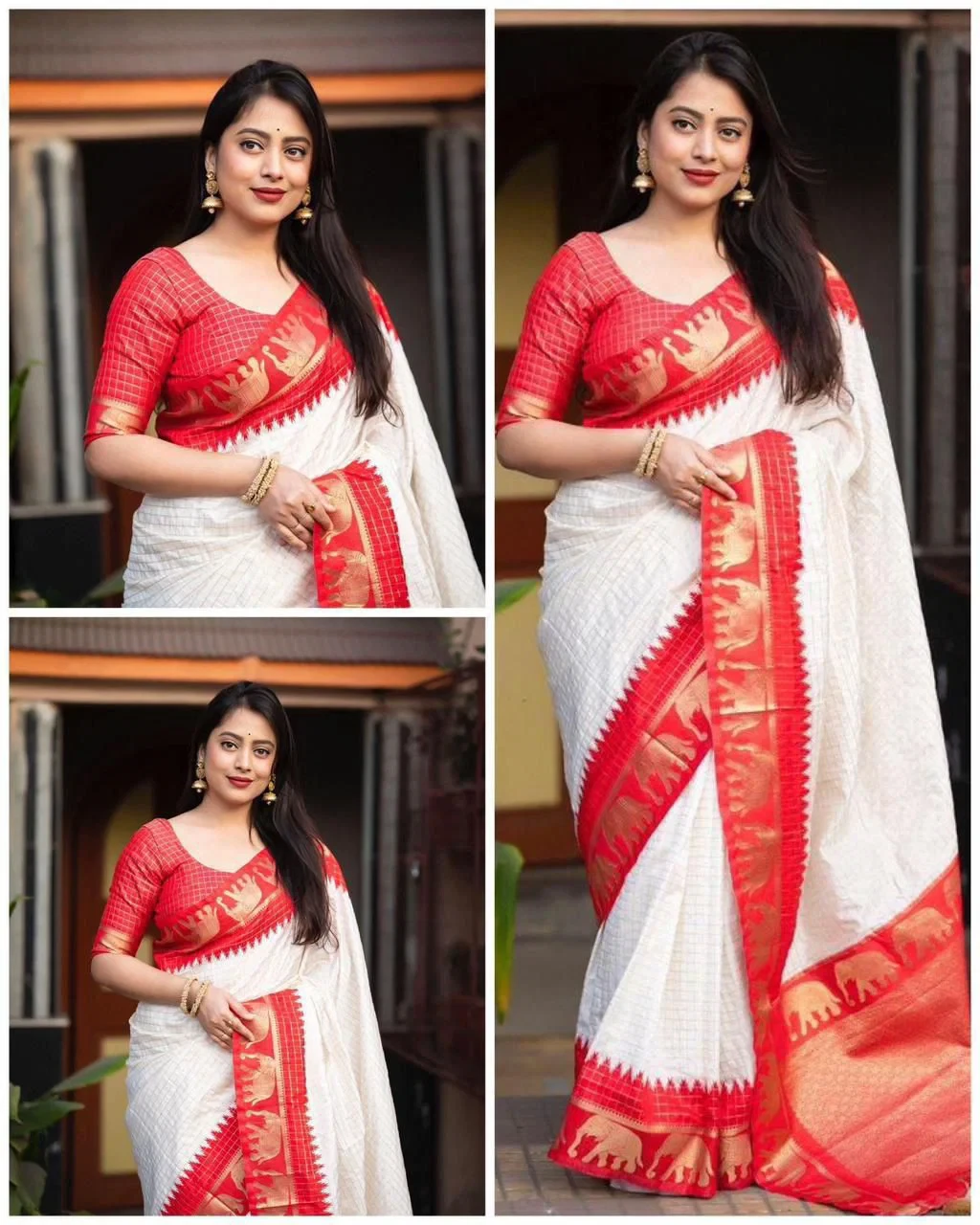 Soft Silk 5078 Lichi Silk Jacquard Work Saree Collection
