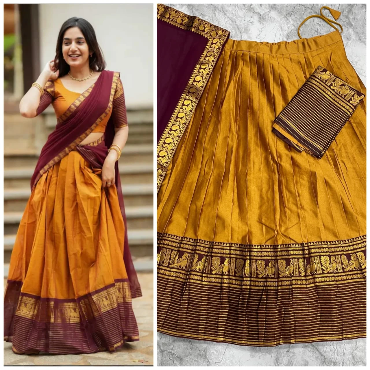 South Style Kanjivaram Silk Lehenga Collection