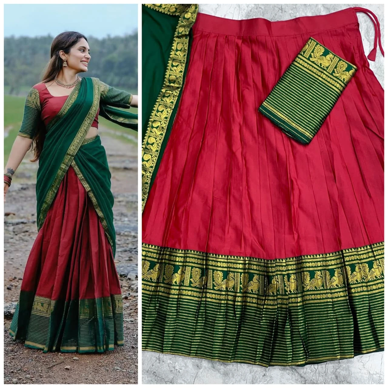South Style Kanjivaram Silk Lehenga Collection