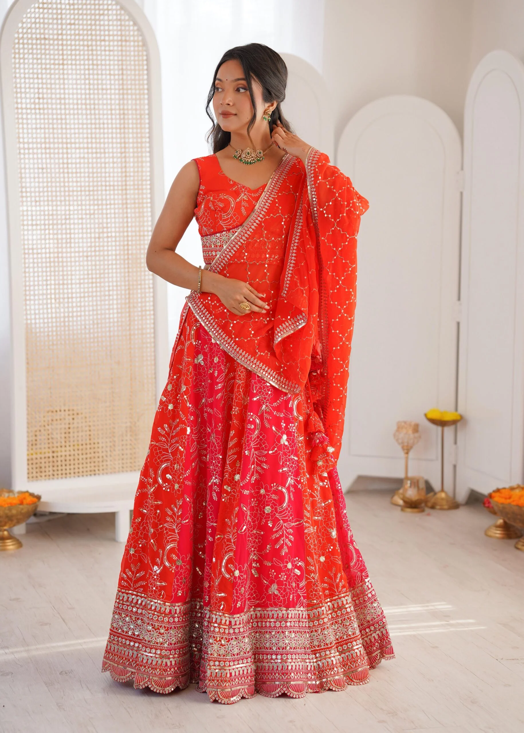 SP-78 Faux Georgette Designer Choli Set